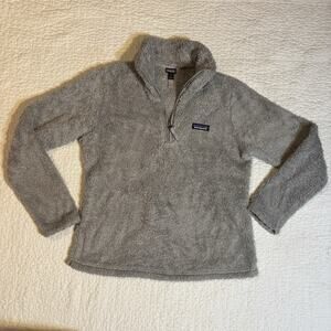 Women's Patagonia Los Gatos 1/4 Zip Fleece Pullover - Size Small - Light Gray